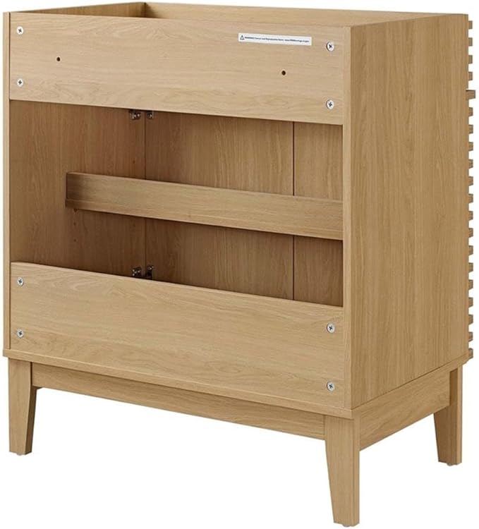 Modway Render 30" Bathroom Vanity in Oak - Sink Basin Not Included
