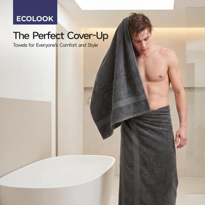 ecolook Ultra Soft 6-Piece Towel Set, 100% Cotton