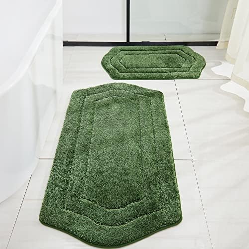 COSY HOMEER Non-Slip Bath Mats Extra Thick Absorbent Plush Washable
