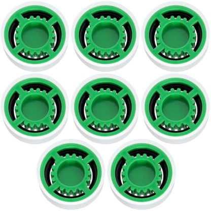 8Pcs Shower Flow Restrictor, Green Water Flow Reducer Control Value
