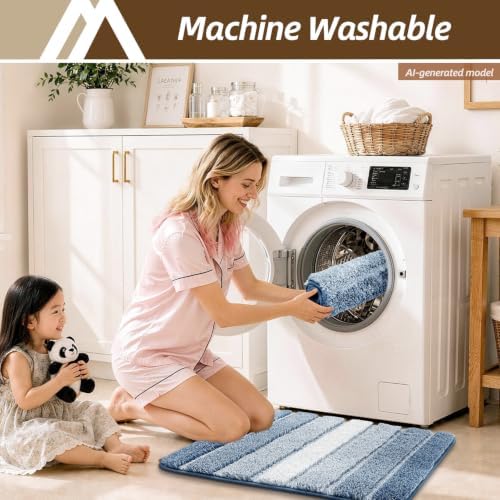 COSY HOMEER Toilet Rugs U-Shaped 24"x20", Ultra Soft Absorbent Bath Mat