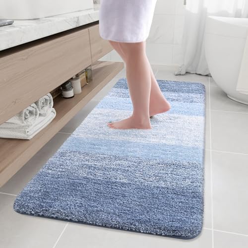 Arotive Microfiber Bathroom Rugs, Shaggy Soft Absorbent Bath Rug, 59x24