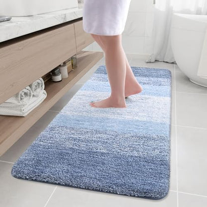 Arotive Microfiber Bathroom Rugs, Shaggy Soft Absorbent Bath Rug, 59x24