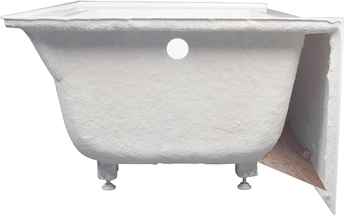 Kingston Brass Aqua Eden VTAP603622L 60-Inch Acrylic Alcove Tub with Left Hand Drain, White