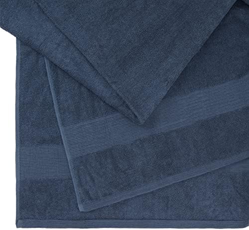 Belizzi Home Premium Cotton Oversized 2 Pack Bath Sheet 35x70-100% Pure Cotton - Ideal for Everyday use - Ultra Soft & Highly Absorbent - Machine Washable - Mineral Blue