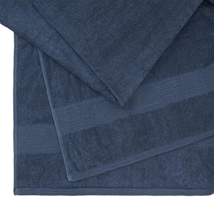 Belizzi Home Premium Cotton Oversized 2 Pack Bath Sheet 35x70-100% Pure Cotton - Ideal for Everyday use - Ultra Soft & Highly Absorbent - Machine Washable - Mineral Blue