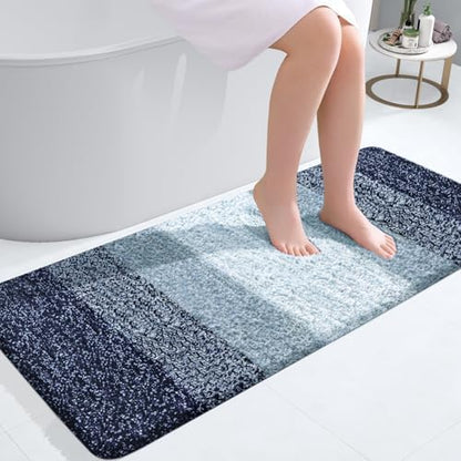 OLANLY Bathroom Runner Rug 47x20, Extra Soft Absorbent Microfiber Bath Rugs