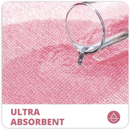 Bosap Toilet Rugs U Shaped Bathroom Rug,Machine Washable Non Slip Quick Dry Super Absorbent Ultra Thin Toilet Mats for Bathroom Toilet.Pink,1'8"x2'(20x24inch)
