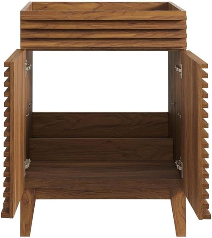 Modway Render 23.5" Bathroom Vanity in Walnut (Sink Basin Not Included)