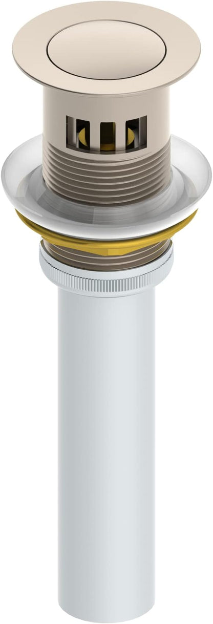 Symmons Dia Single-Hole Single-Handle Bathroom Faucet with Push Pop Drain in Satin Nickel (1.0 GPM)