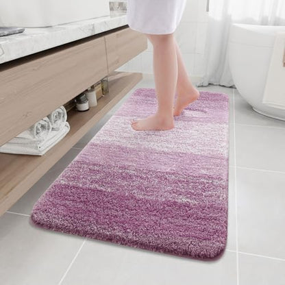 Arotive Microfiber Bathroom Rugs, Shaggy Soft Absorbent Bath Rug, 47x24