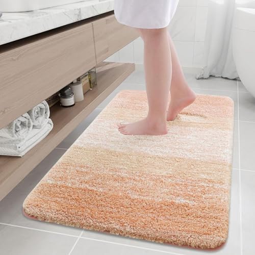 Arotive Microfiber Bathroom Rugs, Shaggy Soft Absorbent Bath Rug, 36x24
