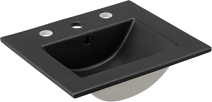 Modway EEI-5068-BLK Cayman 18" Bathroom Sink, Black