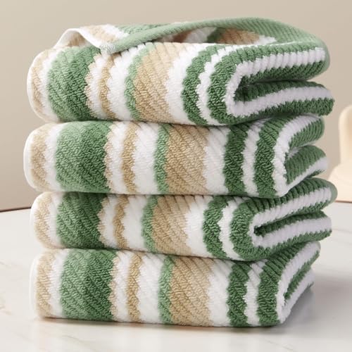 VOOVA & MOVAS Hand Towels 4 Pack, 100% Cotton, 16x27 in, Sage Beige