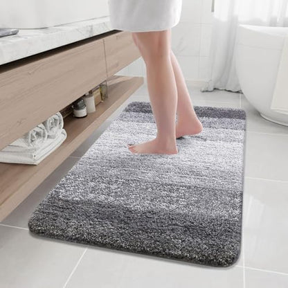 Arotive Microfiber Bathroom Rugs, Shaggy Soft Absorbent Bath Rug, 40x32