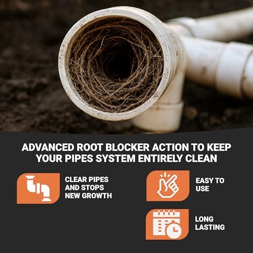Roebic K-77 Granular Tree Root Killer, Chemical Septic System, Drain Field and Sewer Line Pipe Clog Remover and Root Destroyer, Safe for Bathroom Toilet, 32 oz