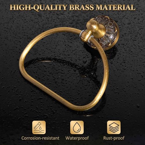 2 Pcs Antique Toilet Paper Holder Hand Towel Ring, Style 2