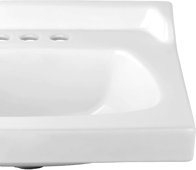 Ceramic Bathroom Sink Top with Raised Back - Fits Standard 18” Vanity | Elegant and Durable Bathroom Sinks for Modern Homes - Upgrade Your Space - Perfect for Any Bathroom Design