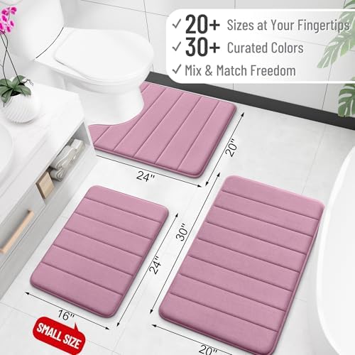 OLANLY Memory Foam Long Bathroom Rugs Runner 70x24, Super Soft Absorbent