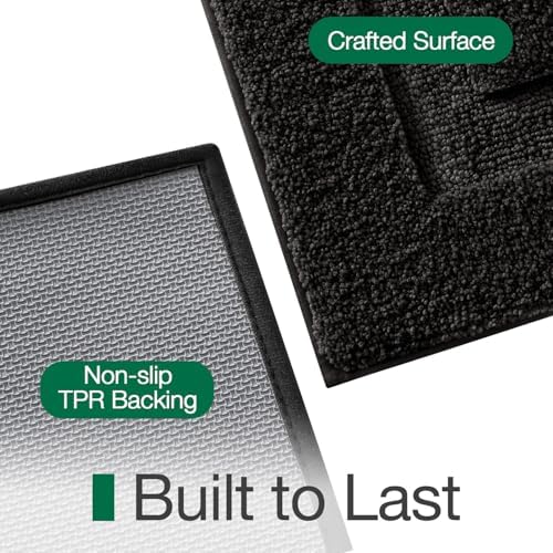 LUMI Ultra Soft Bathroom Rugs Absorbent, Non Slip Bath Mat 24x36, Black
