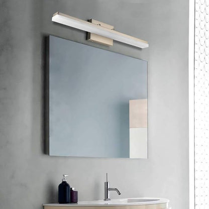 mirrea 24in LED Vanity Lights for Bathroom Brushed Nickel,Warm White 3000K | Over Mirror,Adjustable light angle,ETL listed,Dimmable,Bathroom lighting fixtures,Eye-friendly,Frosted acrylic shade