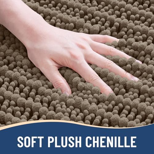Arotive Bathroom Rugs Mat 44x32, Soft Absorbent Chenille Shaggy Bath Mat