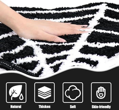 Meetory 2 Pcs 31×20" Spider Web Bath Mat, 31×20"