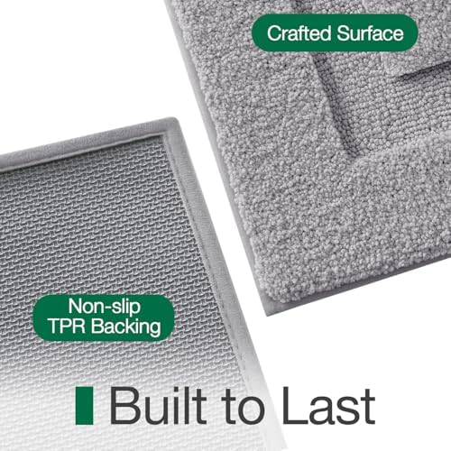 LUMI Ultra Soft Bathroom Rugs, Non Slip Bath Mat 20x32, Grey
