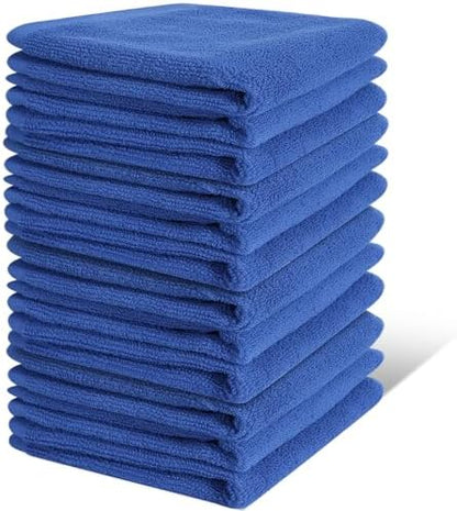 Washcloths Set, 12-Pack Cotton Wash Cloths, 12x12 Inch Blue