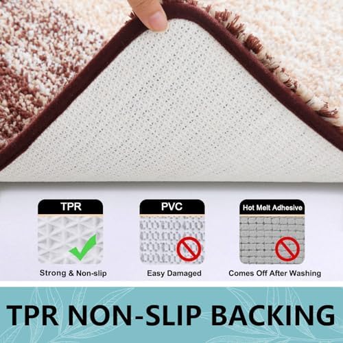Arotive Microfiber Bathroom Rugs, Shaggy Soft Absorbent Bath Rug, 24x16