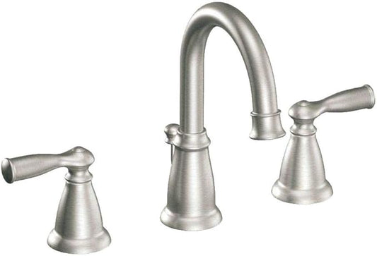 Moen WS84924SRN Two-Handle High Arc Bathroom Faucet, Spot Resist Brushed Nickel