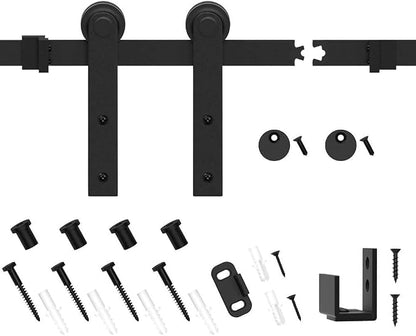 WINSOON 3FT Super Mini Barn Door Hardware Kit, Single Door, I Shape Hanger | Sliding Small Barn Door Hardware Kit, for Mini/Small Barn Door, TV Stands, Wardrobe Cabinets, DIY