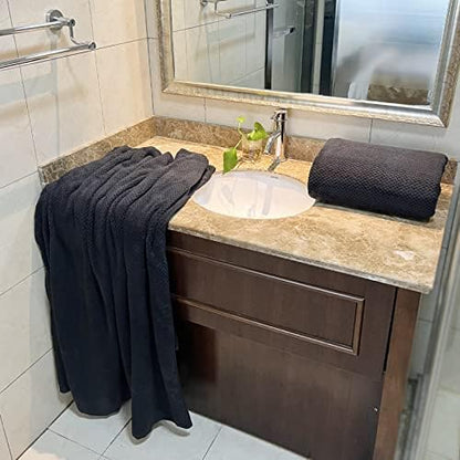 YTYC 39x78 Bath Sheets,Towels for Bathroom,Black,2-Pieces