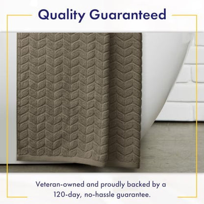 Alusa Home Ultra Soft & Stylish 700 GSM Luxury Bath Towels - 100% Zero-Twist, Long-Staple Cotton - Remarkably Absorbent & Quick Drying - 6 Piece Towel Set (Taupe)