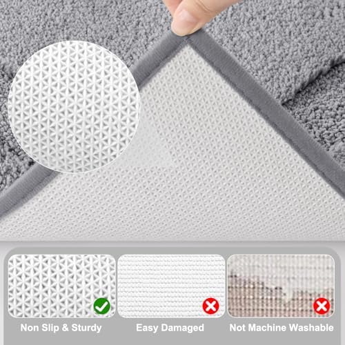 SHACOS Soft Microfiber Bathroom Rugs Set 2 Pieces with Toilet Rug