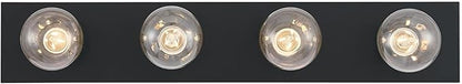 Westinghouse 6117600 Traditional Four-Light Indoor Vanity Light Fixture, Matte Black