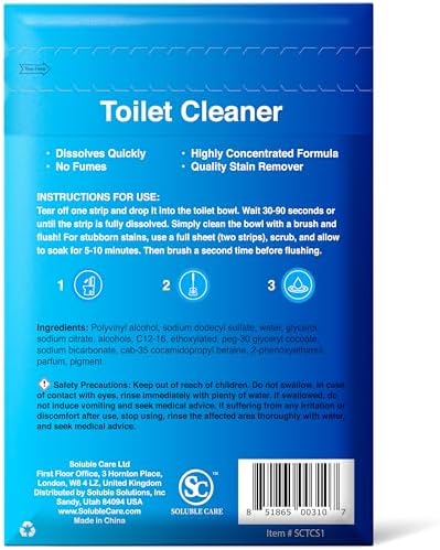 Dissolvable Toilet Bowl Cleaner Sheets: Pine Scent, 40 Sheets