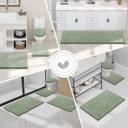 Smiry Bathroom Rugs 96X24, Luxury Chenille Extra Soft Absorbent Bath Mat