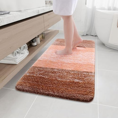 Arotive Microfiber Bathroom Rugs, Shaggy Soft Absorbent Bath Rug, 44x24