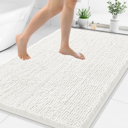 Smiry Bathroom Rugs 44X32, Luxury Chenille Extra Soft Absorbent Bath Mat