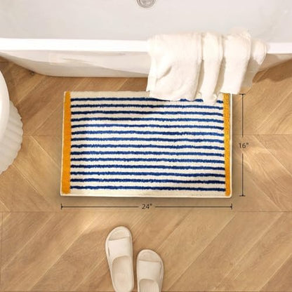 GIB Bathroom Rugs 24"x16", Extra Soft Absorbent Non Slip Washable Bath Mat