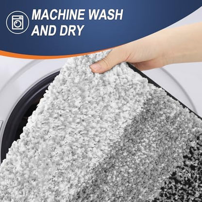 OLANLY Microfiber Bathroom Rugs Sets 3 Piece, 59"x20"+24"x16"+24"x20"