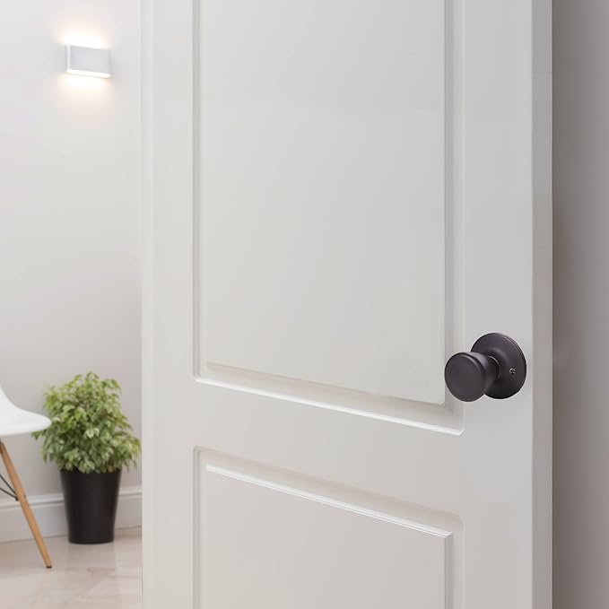 Design House 779249 Tulip Dummy Door Knob Matte Black
