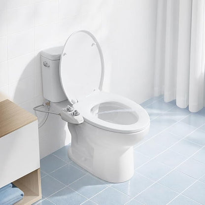 LUXE Bidet NEO 185 Plus Chrome and LUXE Elongated Toilet Seat Bundle