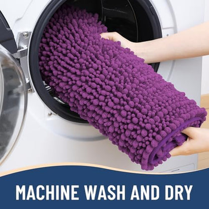 Arotive Bathroom Rugs Mat 24x16, Soft Absorbent Chenille Shaggy Bath Mat