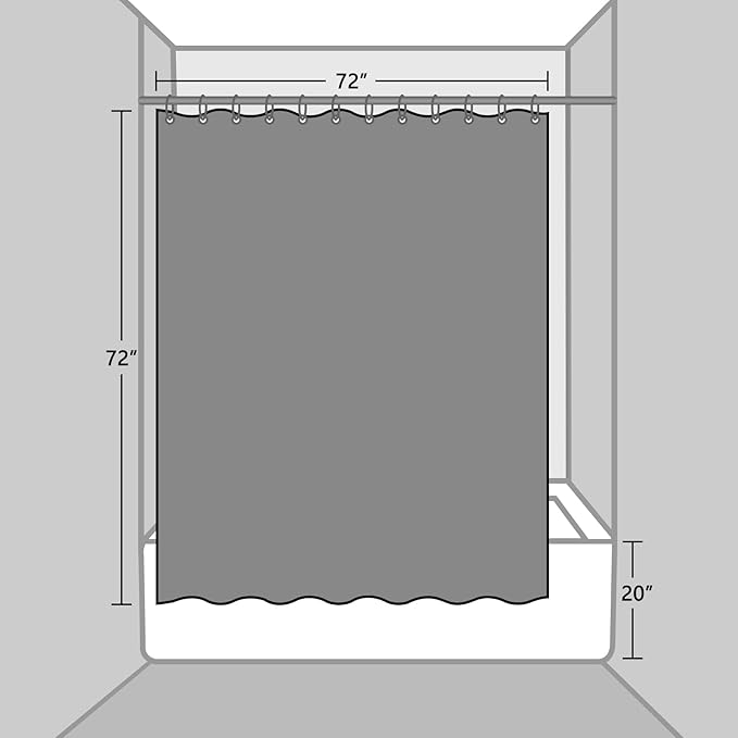 EurCross Shower Curtain Liner with 5 Bottom Magnets,BPA-Free 9G PEVA Clear Shower Liner for Bathtub, PVC-Free Premium See-Through Plastic Shower Curtain for Bathroom 72x72 inch,Waterproof