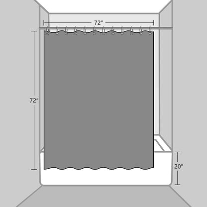 EurCross Shower Curtain Liner with 5 Bottom Magnets,BPA-Free 9G PEVA Clear Shower Liner for Bathtub, PVC-Free Premium See-Through Plastic Shower Curtain for Bathroom 72x72 inch,Waterproof