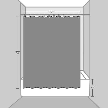 EurCross EVA Clear Shower Curtain or Liner 72 x 72 inches,Transparent Heavy Duty Clear Design Shower Liner with Geometric 3D Pattern,Waterproof Shower Curtains for Bathroom with 3 Weighted Magnets