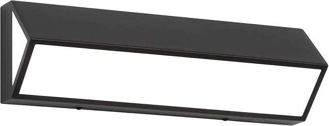 16-Inch LED Modern Bathroom Vanity Light Fixtures, Matte Black Modern Acrylic Bathroom Wall Lighting Fixtures Over Mirror (Cool White 6000K)