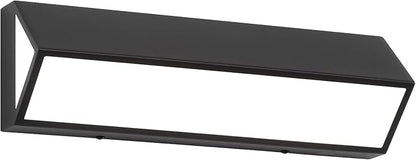 16-Inch LED Modern Bathroom Vanity Light Fixtures, Matte Black Modern Acrylic Bathroom Wall Lighting Fixtures Over Mirror (Cool White 6000K)